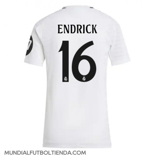 Camiseta Real Madrid Endrick #16 Primera Equipación Replica 2024-25 para mujer mangas cortas